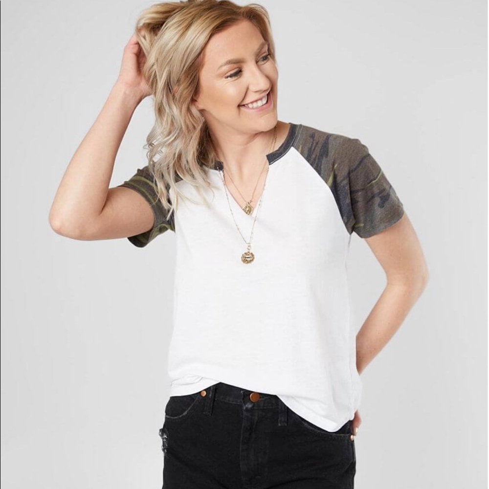 White Crow Camo Baseball Top